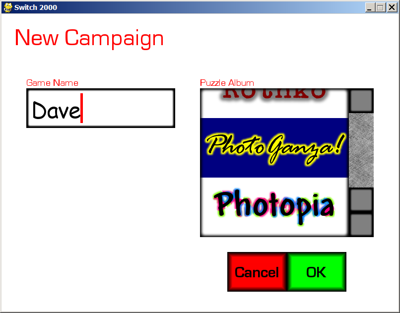 New Campaign mode screen